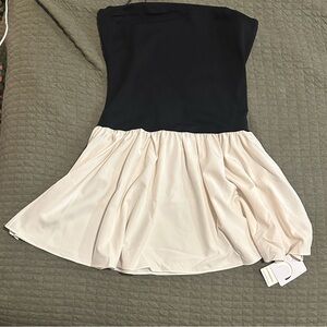 Commense Black and Cream Mini Dress